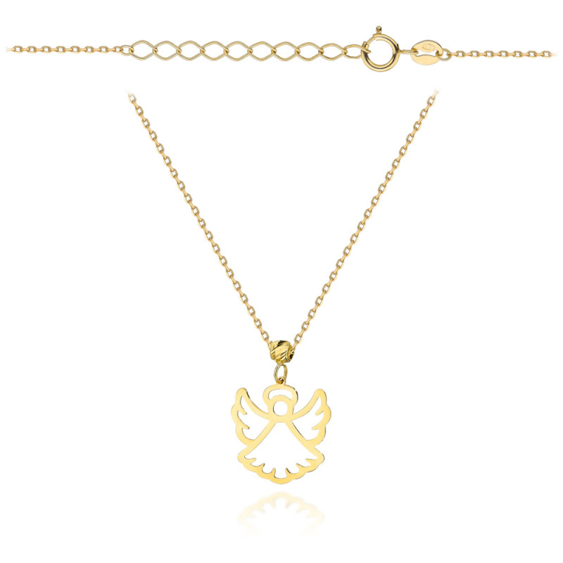 Naszyjnik złoty aniołek super lekki pr. 375