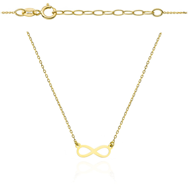 Naszyjnik złoty znak nieskończoności super lekki pr. 375