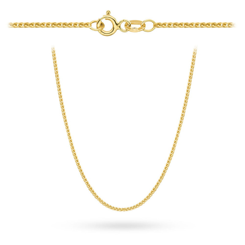 Łańcuszek złoty pr. 375 - splot lisi ogon 50 cm