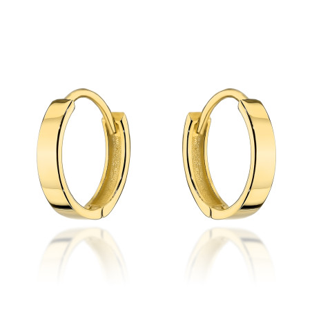 Kolczyki złote gładkie kółka na kreolu pr. 375
