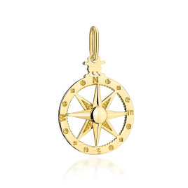 Zawieszka złota róża wiatrów średnia
