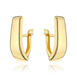 Kolczyki złote wydłużone gładkie pr. 585