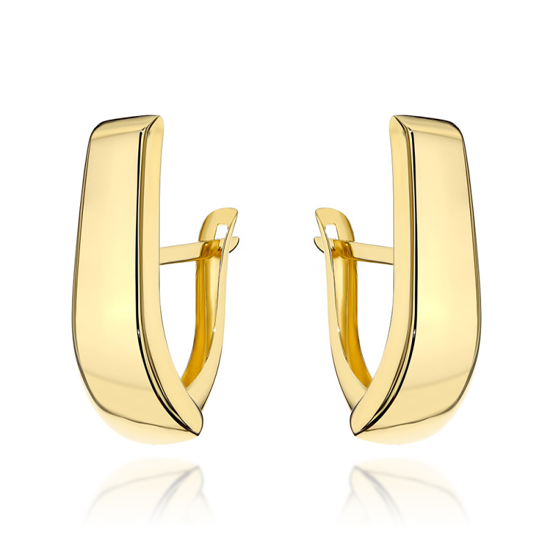 Kolczyki złote wydłużone gładkie pr. 585