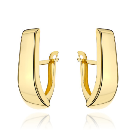 Kolczyki złote wydłużone gładkie pr. 585