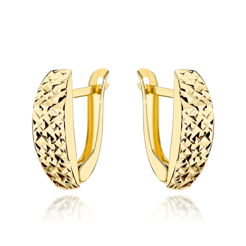 Kolczyki złote diamentowane pr. 585