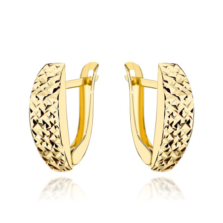 Kolczyki złote diamentowane pr. 375