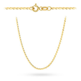 Łańcuszek złoty pr. 585 - splot gucci 60 cm