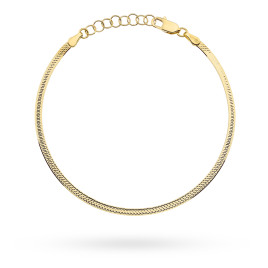 Bransoletka złota jednostronnie diamentowana 2,5mm