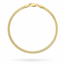 Bransoletka złota jednostronnie diamentowana 3mm