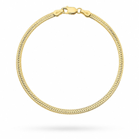Bransoletka złota jednostronnie diamentowana 3mm