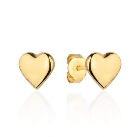 Kolczyki złote super lekkie serca puste