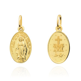 Medalik złoty cudowny zawieszka mały pr. 375