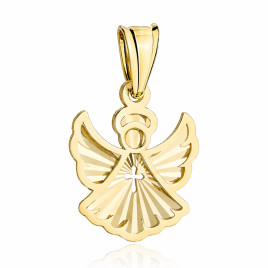 Zawieszka złota diamentowany aniołek pr. 375