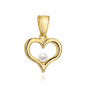 Gold heart pendant with pearl