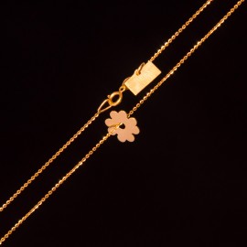 Złoty Naszyjnik Modny Kwiatek